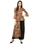 Designer Mart Women Rayon Kurti With Crepe Plazo - Designer mart