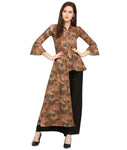 Designer Mart Women Rayon Kurti With Crepe Plazo - Designer mart