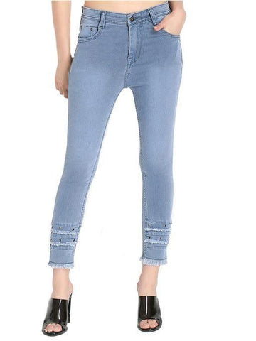 Designer Mart Women's Denim Skinny Blue Jeans - Designer mart