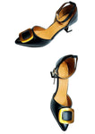 Designer Mart Women's Pointed Toe Ankle Strap Pumps - Designer mart