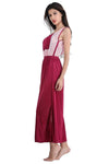 Designer mart Women's Satin Nightwear Set of 6 Pcs Nighty, Wrap Gown, Top,Pajama, Bra & Thong - Designer mart