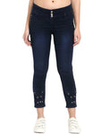 Designer Mart Women's Skinny Fit Navy Blue Jeans - Designer mart