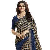 Desirable Blue Casual Printed Georgette Saree - Designer mart