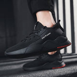 Elegant Black Mesh Solid Sneakers For Men - Designer mart