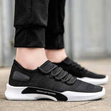 Elegant Black Mesh Solid Sports Shoes For Men - Designer mart