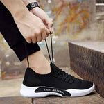 Elegant Black Mesh Solid Sports Shoes For Men - Designer mart