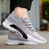 Elegant Grey Mesh Solid Sports Shoes For Men - Designer mart