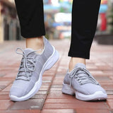 Elegant Grey Mesh Solid Sports Shoes For Men - Designer mart