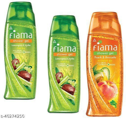 Fiama 2lemon & 1 peach (Skin Conditioner) Showergel (250ml),.3pcs - Designer mart
