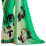 Floral Printed Georgette Saree - Designer mart