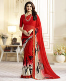 Floral Printed Georgette Saree - Designer mart