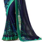 Floral Printed Georgette Sari - Designer mart