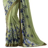 Floral Printed Georgette Sari - Designer mart