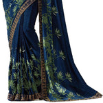 Floral Printed Georgette Sari - Designer mart