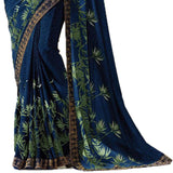 Floral Printed Georgette Sari - Designer mart