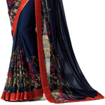 Floral Printed Georgette Sari - Designer mart