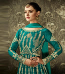 Green Bangalori Silk Semi Stitch Suit - Designer mart