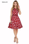 Highway Red Designer Dress American Crepe - Designer mart