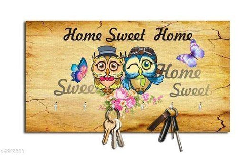Home Sweet Home Wooden Key Holder (23.4cm X 12.8cm X 3cm) - Designer mart