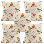 Jute Digital Printed Cushions Cover (Pack of 5, 40 * 40 cm, Multicolor) - Designer mart