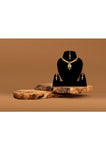 Matte Gold Earring, Maang tikka & Necklace set - Designer mart