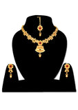 Matte Gold Necklace set - Designer mart