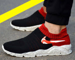 Men's Black Colourblocked Flyknit Sports Shoes - Designer mart