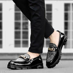 Men's Black Synthetic Leather Solid Casual Shoes - Designer mart