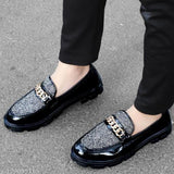 Men's Black Synthetic Leather Solid Casual Shoes - Designer mart