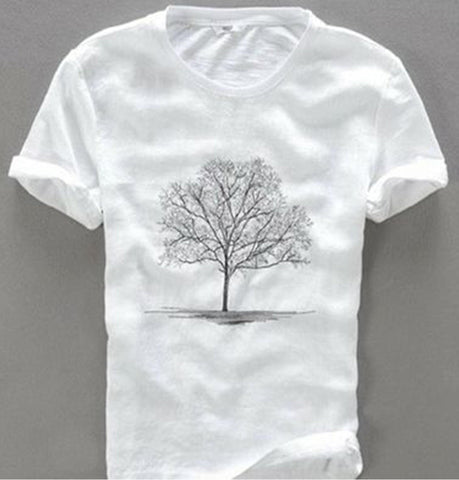 Men's Cotton Printed Round Neck T Shirt - Designer mart