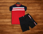 Men's Cotton Single Jersey T-Shirt and Short Combo - Designer mart