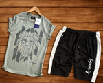 Men's Cotton Single Jersey T-Shirt and Short Combo - Designer mart