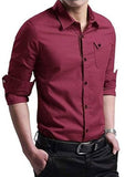 Men's Regular Fit Cotton Solid Casual Shirts - Designer mart