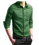 Men's Regular Fit Cotton Solid Casual Shirts - Designer mart