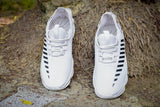 Men's Stylish White Mesh Sports Shoes - Designer mart