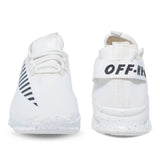 Men's Stylish White Mesh Sports Shoes - Designer mart