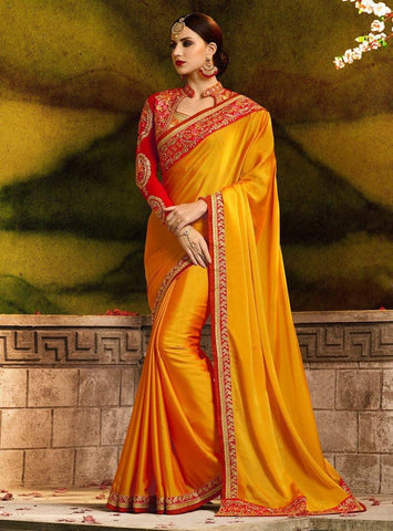 Red Color Tuton Silk Saree - Designer mart