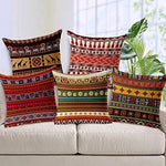 Set of 5 Decorative Hand Made Jute Cushion Covers - (16 X 16 INCHES) - Designer mart