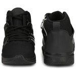 Stylish Black Mesh Running Sports Shoes - Designer mart