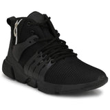 Stylish Black Mesh Running Sports Shoes - Designer mart