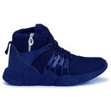 Stylish Navy Blue Mesh Running Sports Shoes For Men - Designer mart