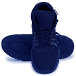 Stylish Navy Blue Mesh Running Sports Shoes For Men - Designer mart