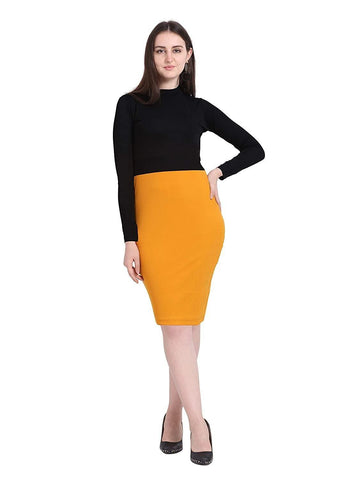 Women's Knee Length Bodycon Dress - Designer mart