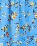 Women's Knee Length Light Blue Casual Floral Dress - Designer mart