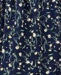 Women's Knee Length Navy Blue Casual Floral Dress - Designer mart