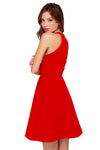 Women's Knee Length Skater Dress - Designer mart