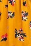 Women's Knee Length Yellow Casual Floral Dress - Designer mart