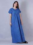 Women's Premium Cotton Diagonal Printed Night Gown - Designer mart