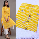 Women's Pure Cotton Fabric Kurti With Chikankari Plazo - Designer mart