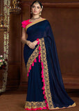 Women's Vichitra Silk Saree - Designer mart